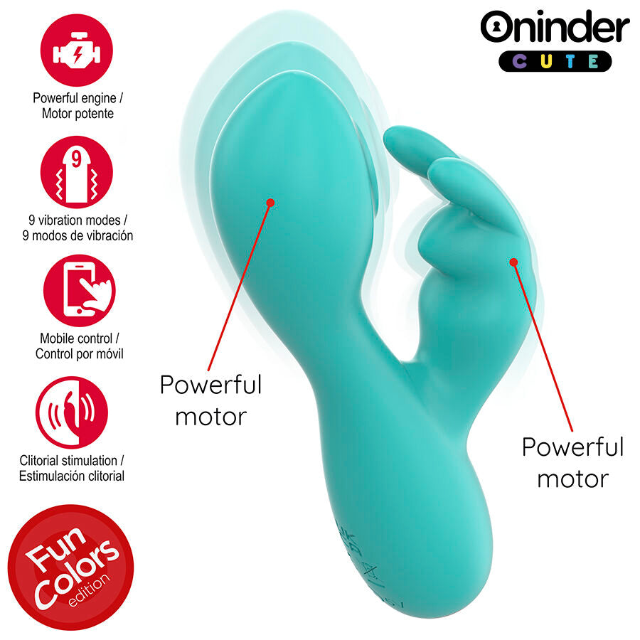 ONINDER CUTE - VIBRADOR DEL CLÍTORIS DEL PUNTO G LOVE BUNNY - APLICACIÓN MUNDIAL GRATUITA