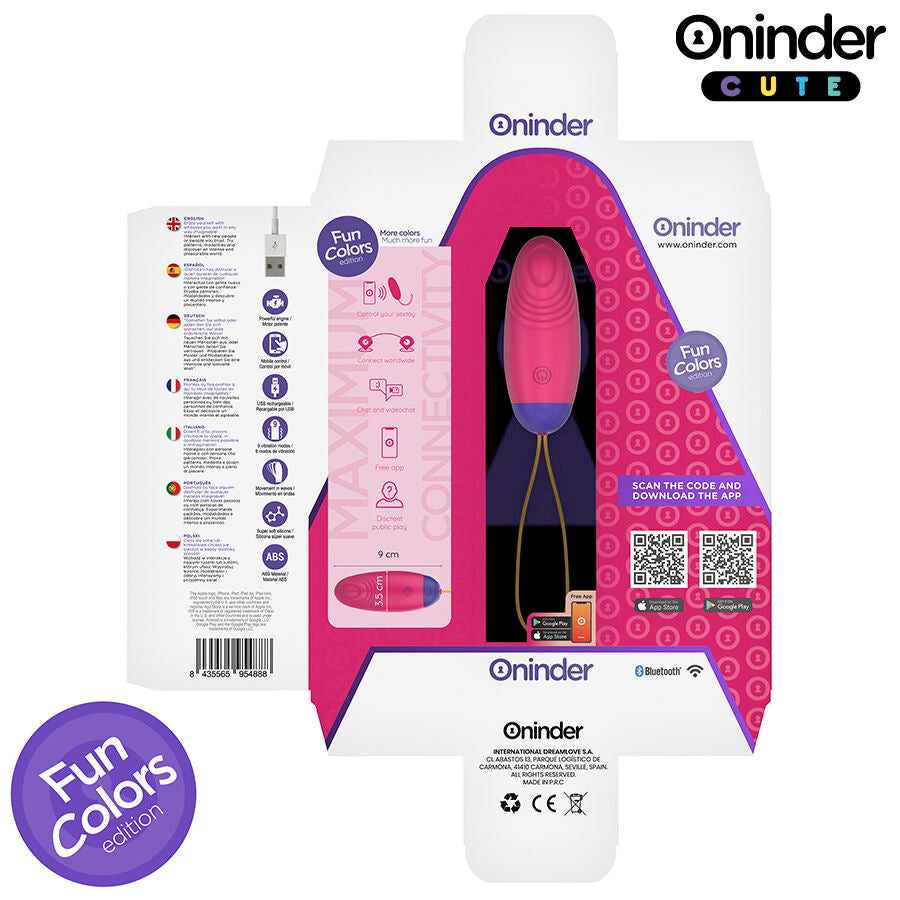 ONINDER CUTE - OVO DE SILICONE COM VIBRAÇÕES PARA PRAZER E AMOR - APLICAÇÃO GRATUITA PARA TODO O MUNDO