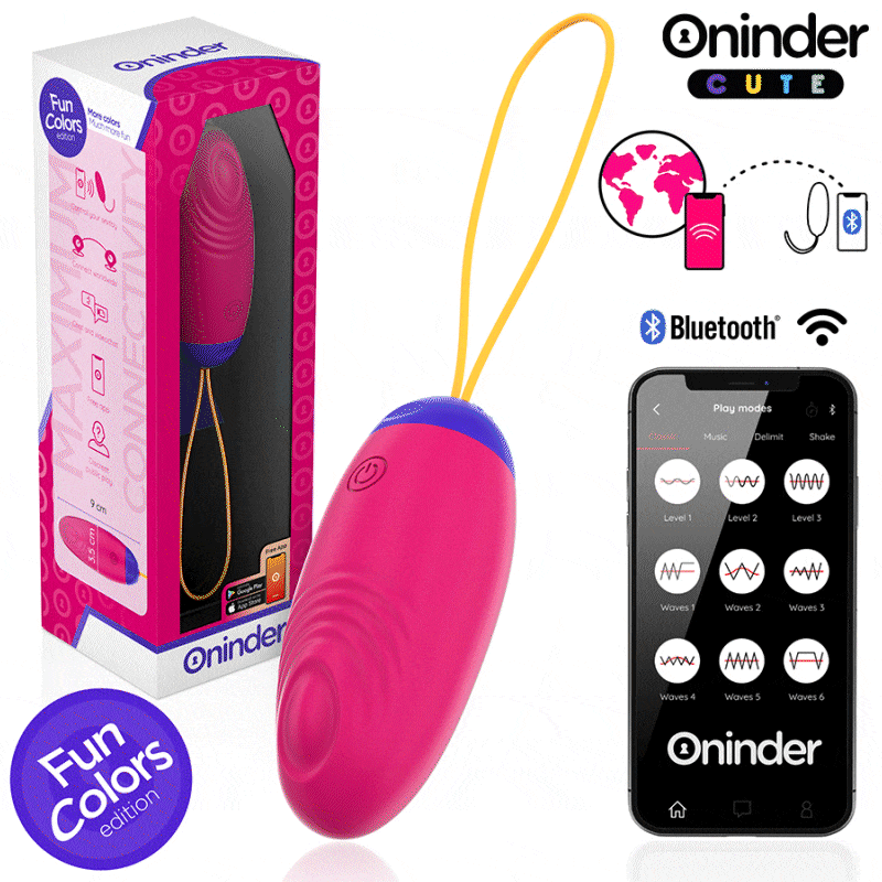ONINDER CUTE - OVO DE SILICONE COM VIBRAÇÕES PARA PRAZER E AMOR - APLICAÇÃO GRATUITA PARA TODO O MUNDO