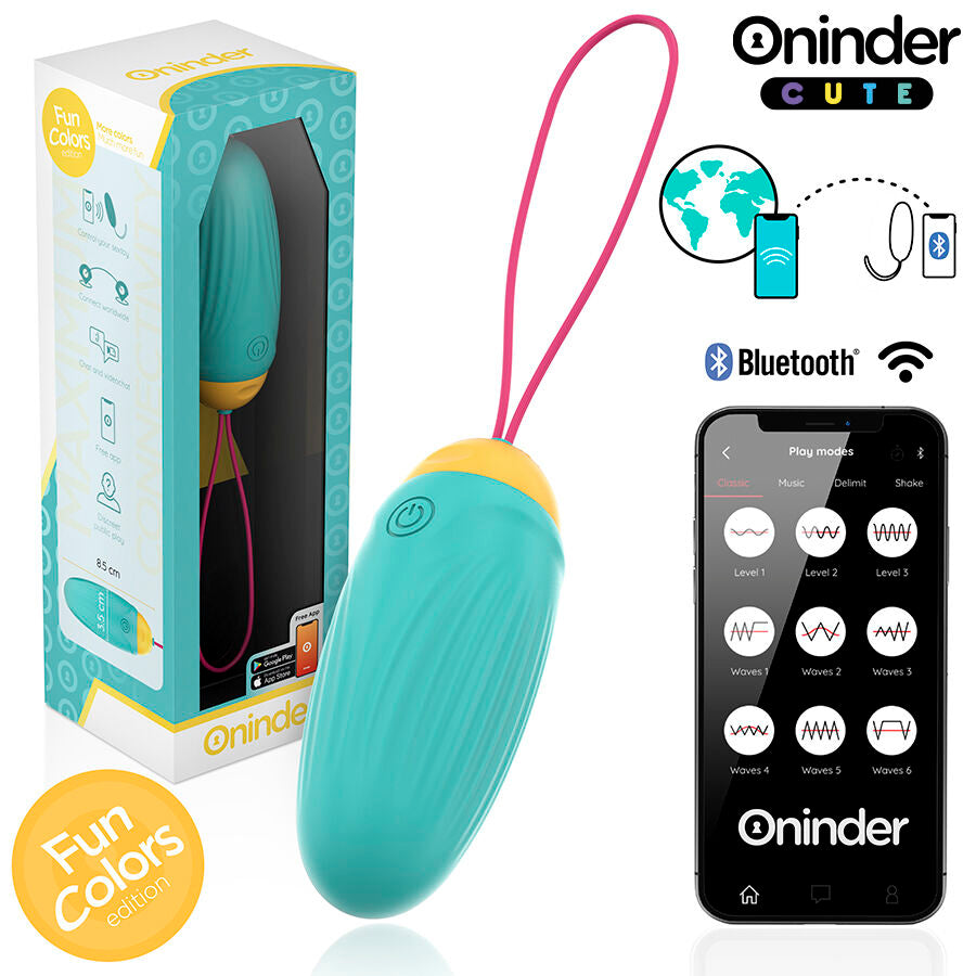 ONINDER CUTE - HUEVO VIBRADOR GIRATORIO DE SILICONA - APP MUNDIAL GRATUITA