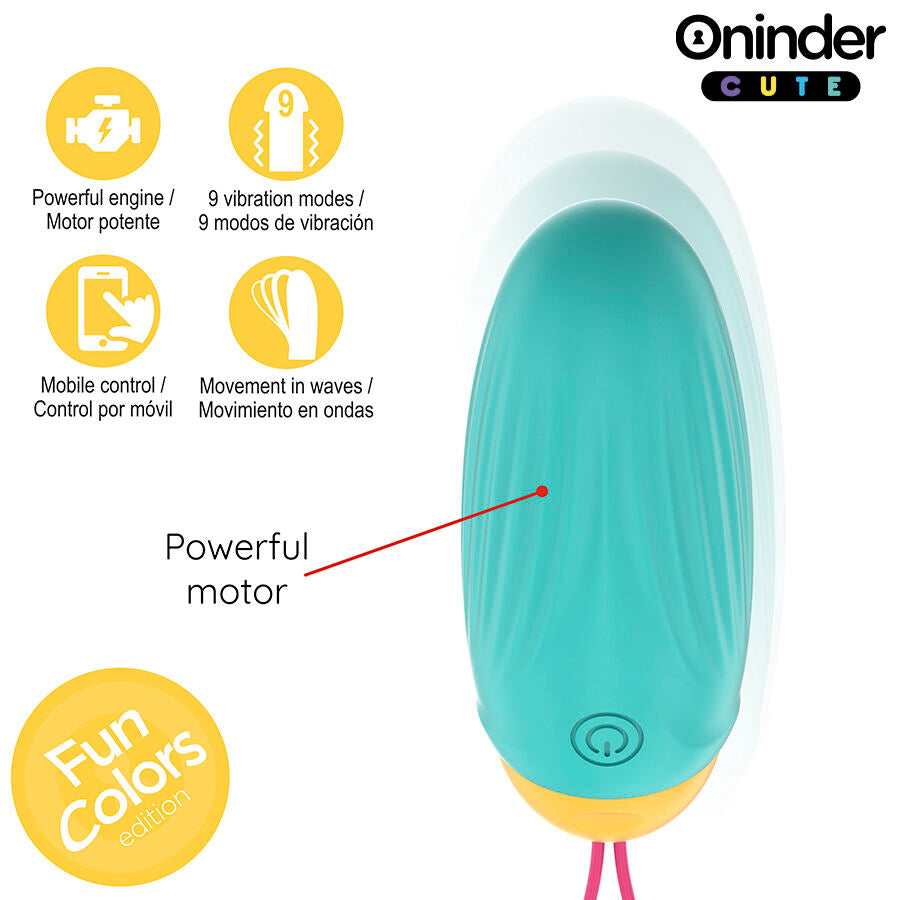 ONINDER CUTE - OVO DE SILICONE VIBRO-ROTATIVO PARA PRAZER E AMOR - APLICAÇÃO GRATUITA PARA TODO O MUNDO