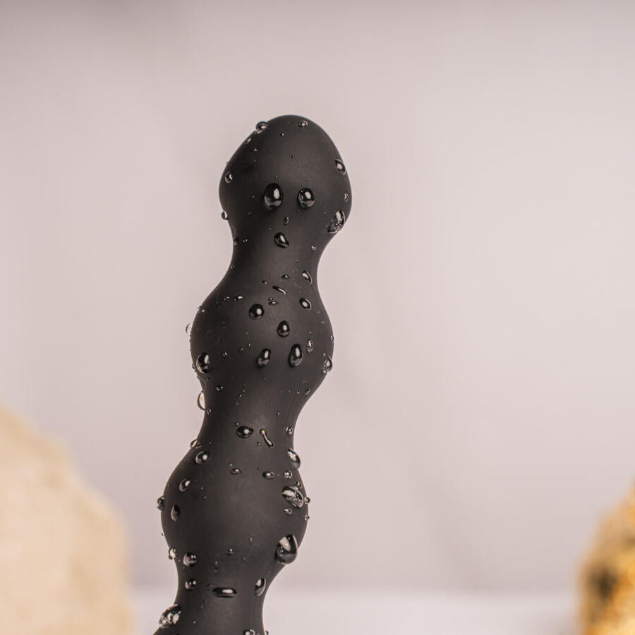 ROCKS- OFF - PETITE SENSATIONS PEARLS ANAL PLUG VIBRATOR BLACK