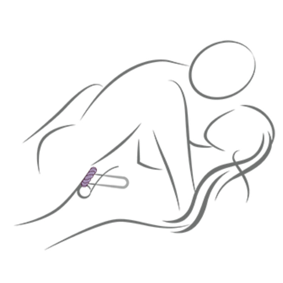 ROCKS-OFF - ANEL MASTURBADOR SILICONE PRETO COM TORÇÃO