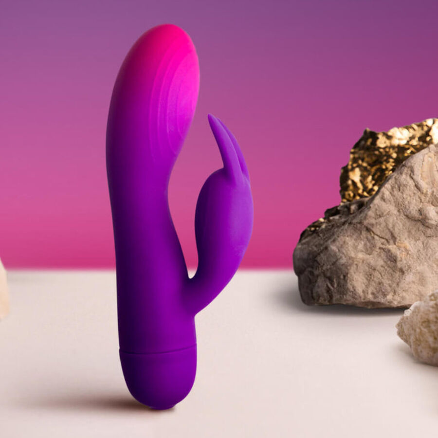 VIBRADOR CONEJO MORADO GLO-GIRL ROCKS-OFF