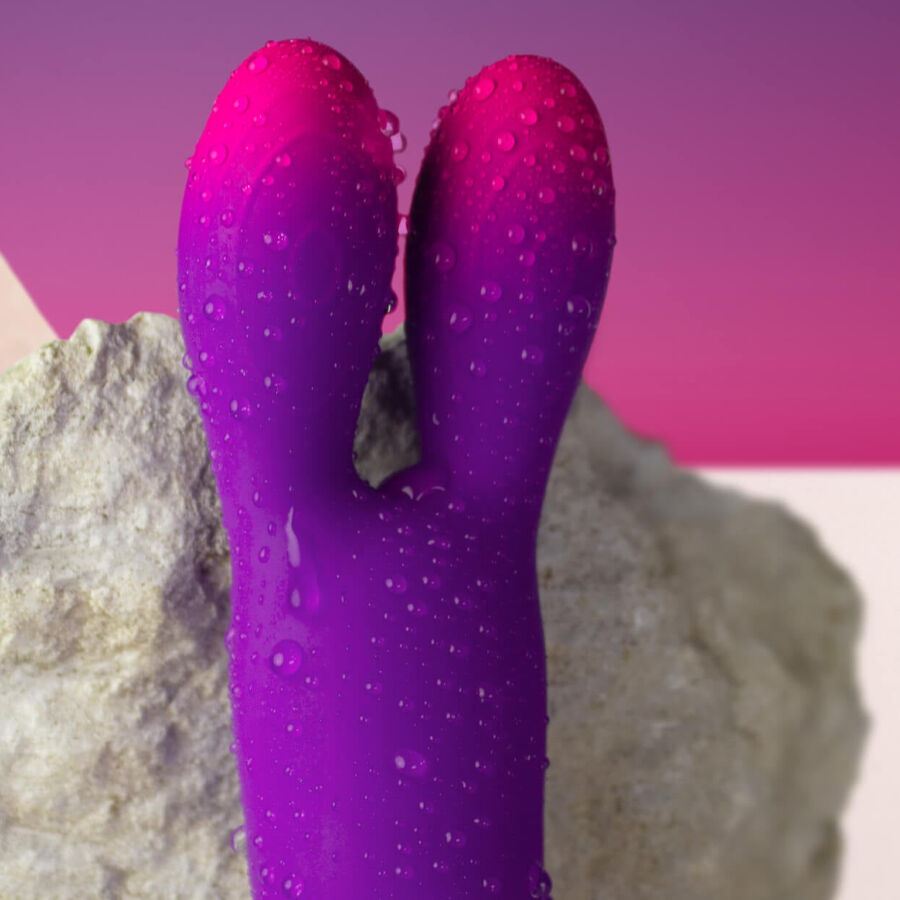 ROCKS-OFF - GLO-GIRL BUNNY VIBRADOR FLEXIBLE MORADO