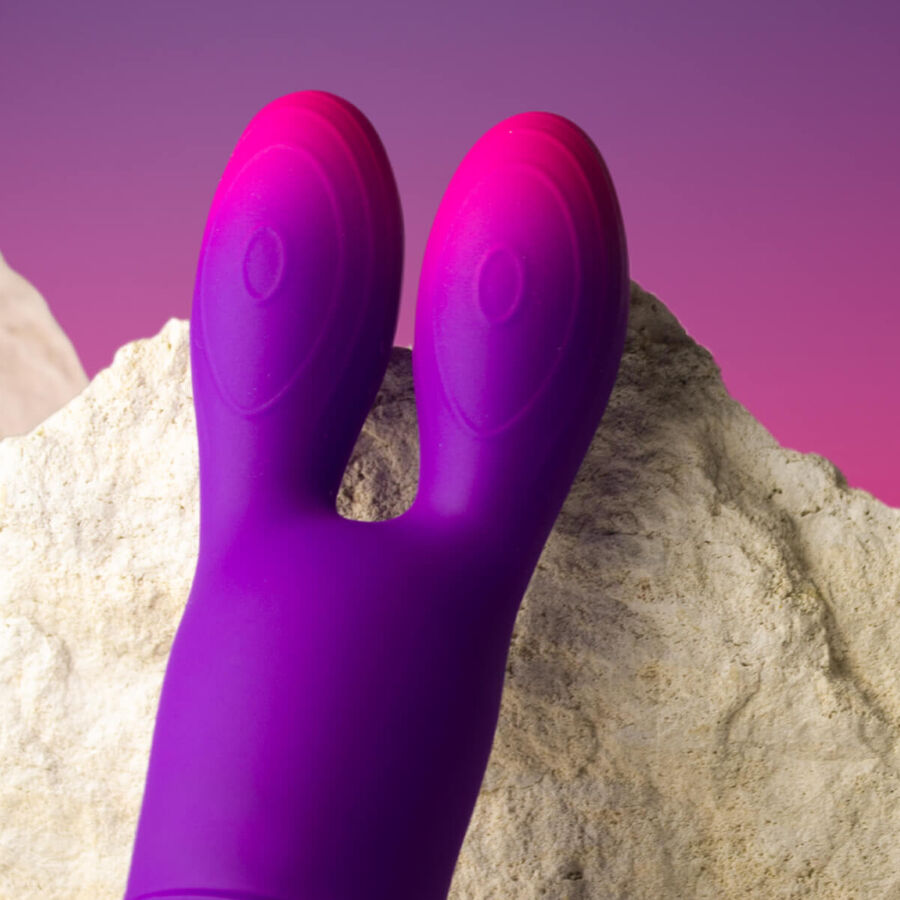 ROCKS-OFF - GLO-GIRL BUNNY VIBRADOR FLEXIBLE MORADO