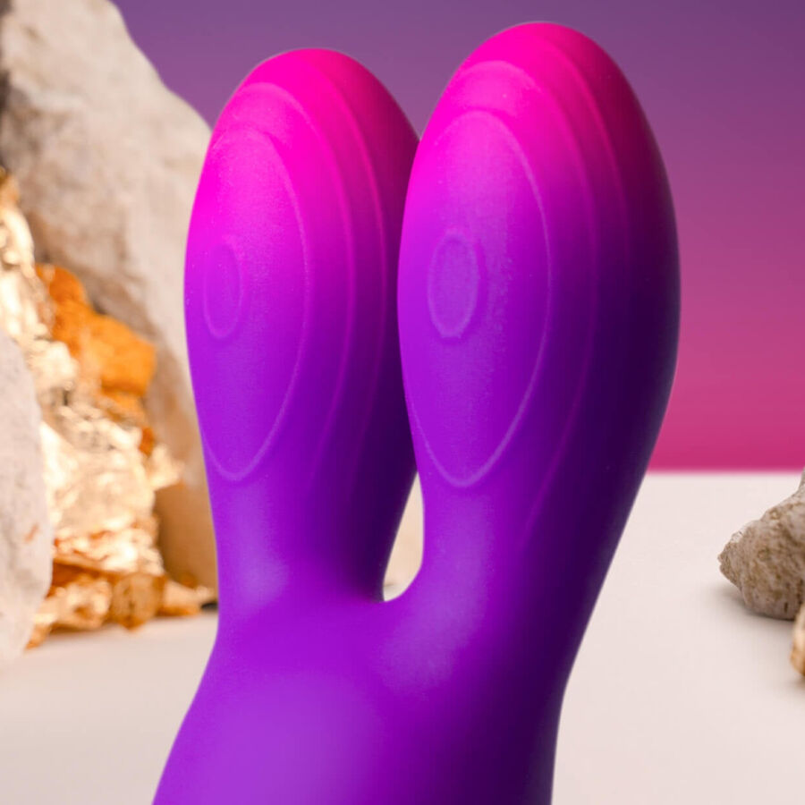 ROCKS-OFF - GLO-GIRL BUNNY VIBRADOR FLEXIBLE MORADO