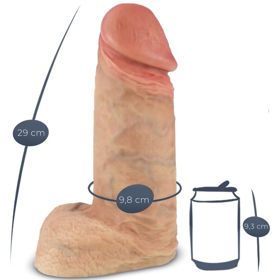 SILEXD - MODELO 1 PENE REALÍSTICO DE SILICONA XTREME PREMIUM 28 CM