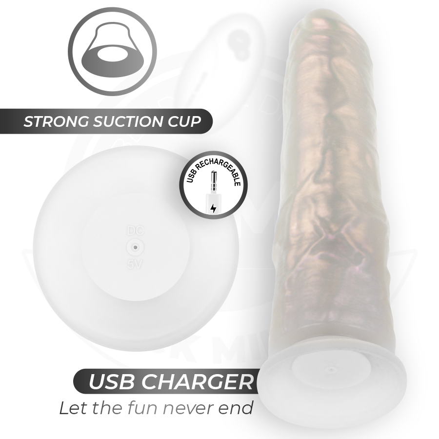 COCK MILLER - DILDO WITH SUCTION CUP, LIGHTS AND VIBRATION WITH REMOTE CONTROL WHITE 19.5 CM