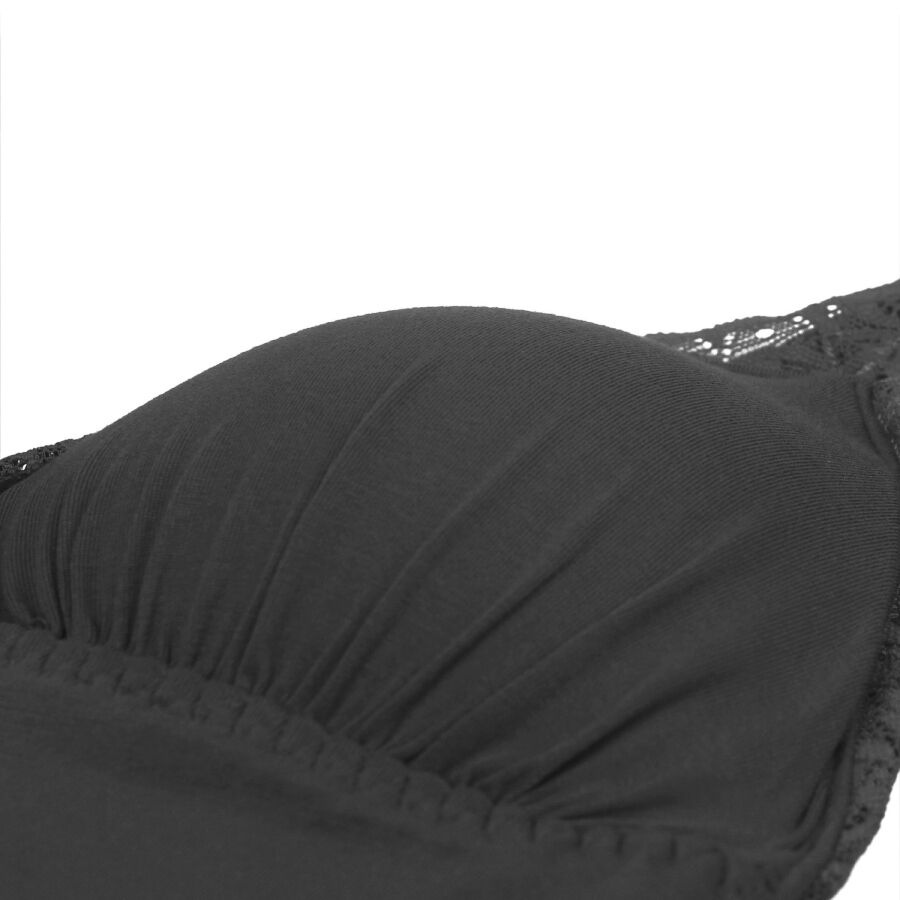 SUBBLIME - TEDDY CON DETALLES DE ENCAJE FLORAL NEGRO L/XL