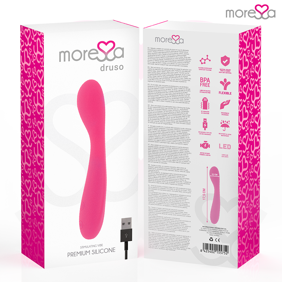 MORESSA - DRUSO PREMIUM SILICONE RECARREGÁVEL