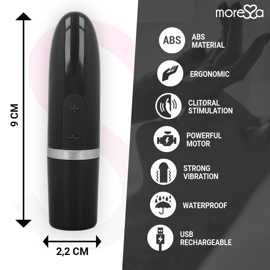 MORSSA - IVY VIBRADOR ESTIMULADOR DE VIAGEM PRETO