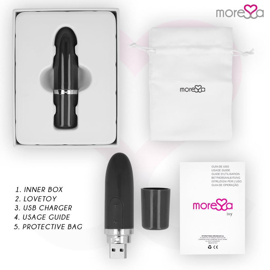 MORSSA - IVY VIBRADOR ESTIMULADOR DE VIAGEM PRETO