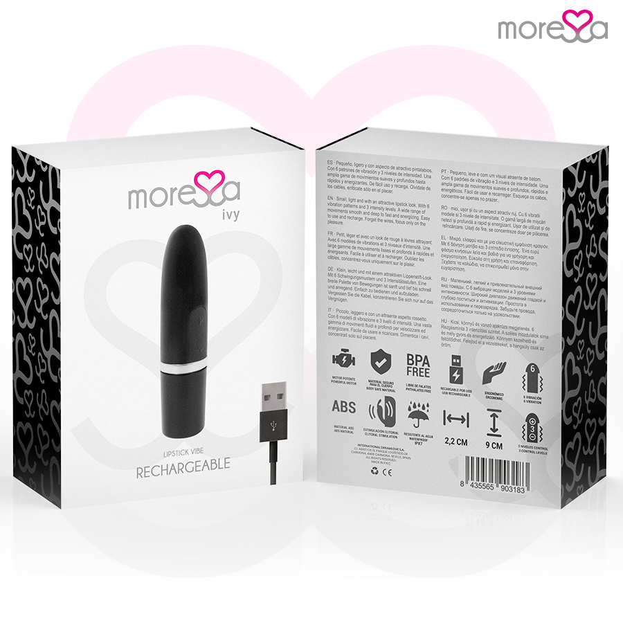 MORSSA - IVY VIBRADOR ESTIMULADOR DE VIAGEM PRETO
