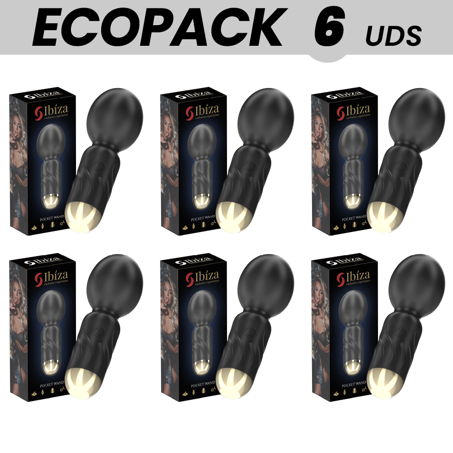 ECOPACKS 6 UNITS - IBIZA POCKET WAND VIBRATOR