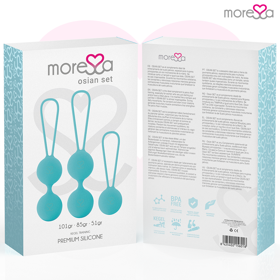 MORESSA - CONJUNTO OSIAN PREMIUM DE SILICONE TURQUESA