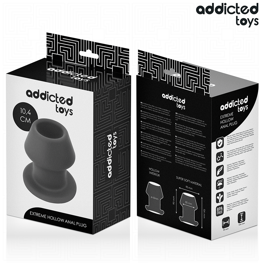 ADDICTED TOYS - EXTREME HOLLOW ANAL PLUG SILICONE SIZE L 10.4 CM