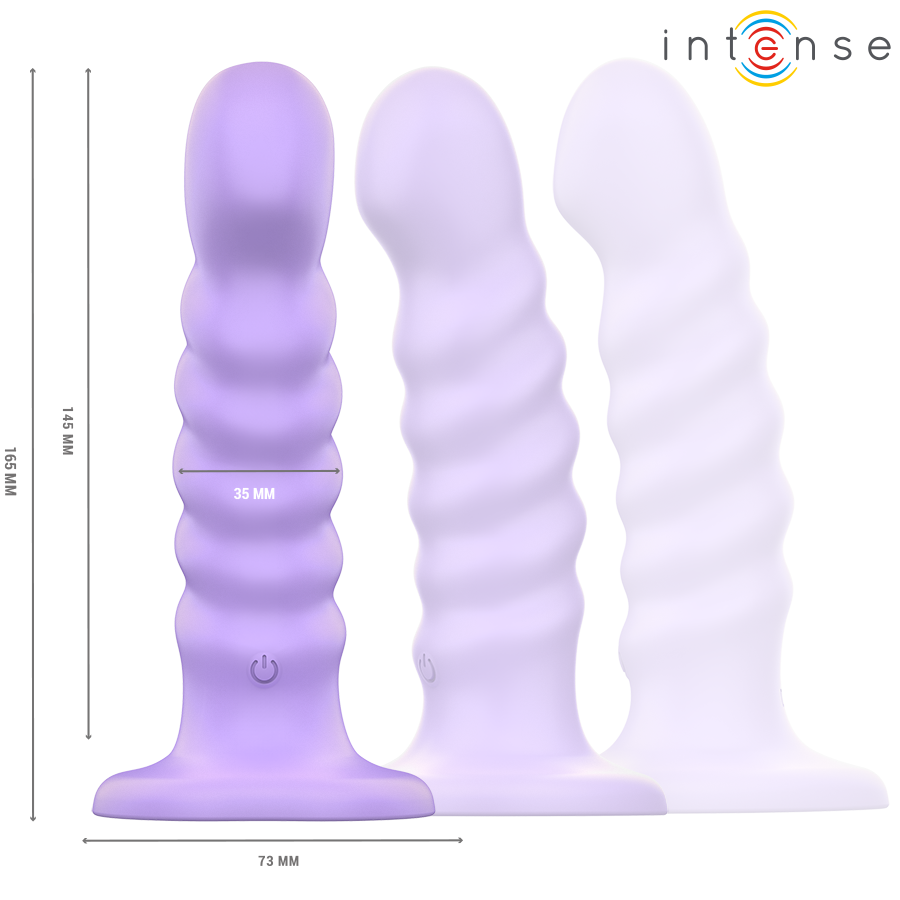INTENSE - BRENDA VIBRADOR TAMANHO M DESIGN ESPIRAL 10 VIBRAÇÕES ROXO CONTROLO REMOTO