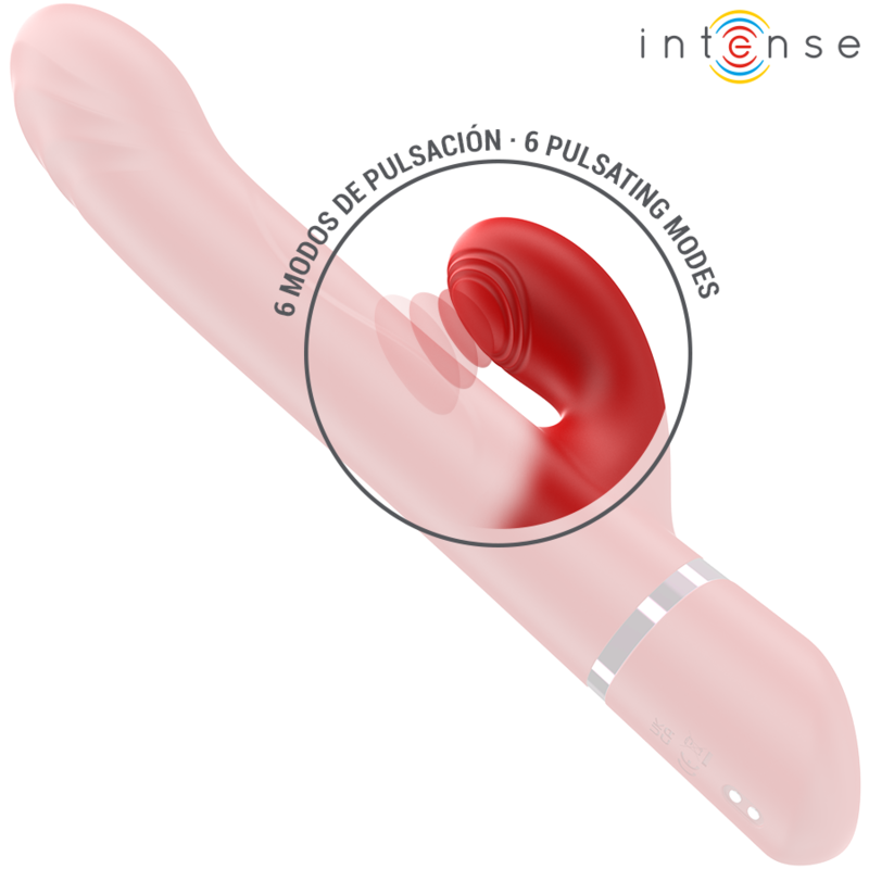 INTENSE - VIBRADOR MULTIFUNCIONAL LELE ROTATIVO, OSCILAÇÃO E ESTIMULAÇÃO VERMELHO