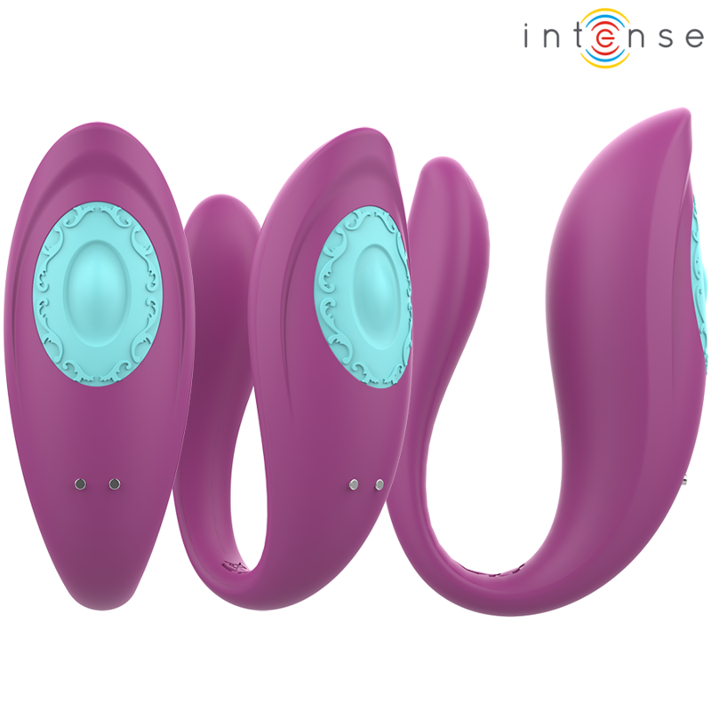 INTENSE - ANNIE VIBRADOR Y ESTIMULADOR EN FORMA DE U MORADO CONTROL REMOTO