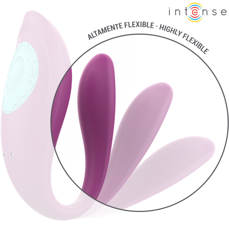 INTENSE - ANNIE VIBRADOR Y ESTIMULADOR EN FORMA DE U MORADO CONTROL REMOTO