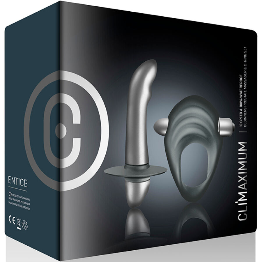 CLIMAXIMUM - KIT ENTICE ANEL PENIANO + VIBRADOR DE PRÓSTATA PARA INICIANTES