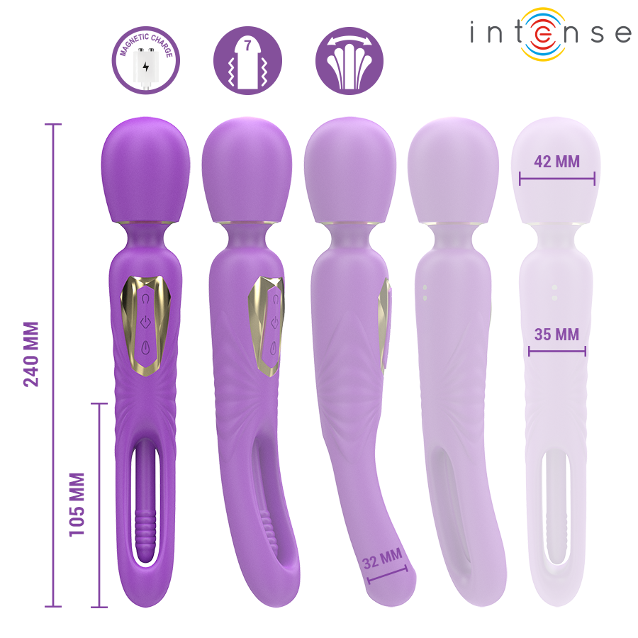 INTENSE - CHRISTY VIBRATING WAND WITH FLIPPING TONGUE