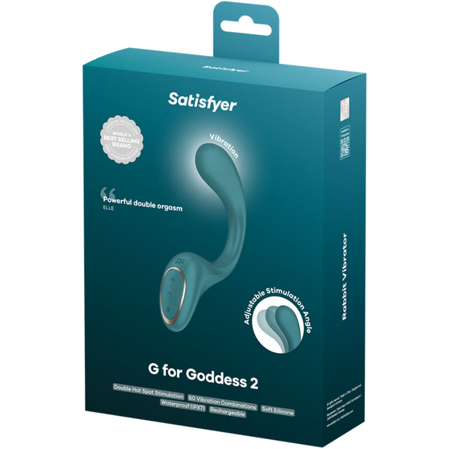 SATISFYER - G FOR FODDES 2 VIBRADOR CONEJO VERDE BOTELLA