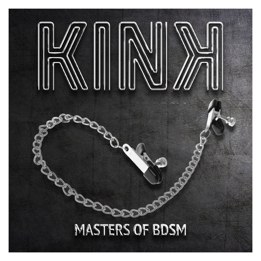 KINK - PINZAS PARA PEZONES DE CADENA PLANA PLATEADAS 34 CM