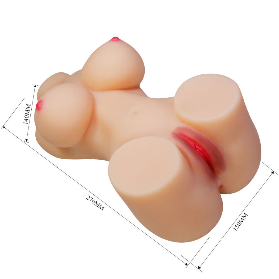CRAZY BULL - HETTY, TORSO FEMININO REALISTA, VAGINA E ÂNUS, 1,9 KG