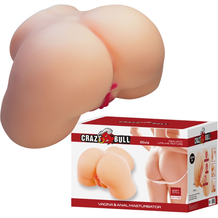 CRAZY BULL - OLIVIA NÁDEGA FEMININA REALISTA, VAGINA E ÂNUS 5,5 KG
