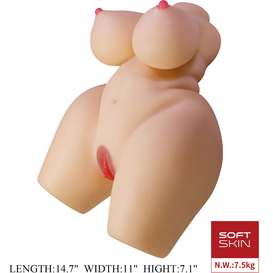 CRAZY BULL - GRACE, TORSO FEMININO REALISTA COM VAGINA E ÂNUS, 7,5 KG