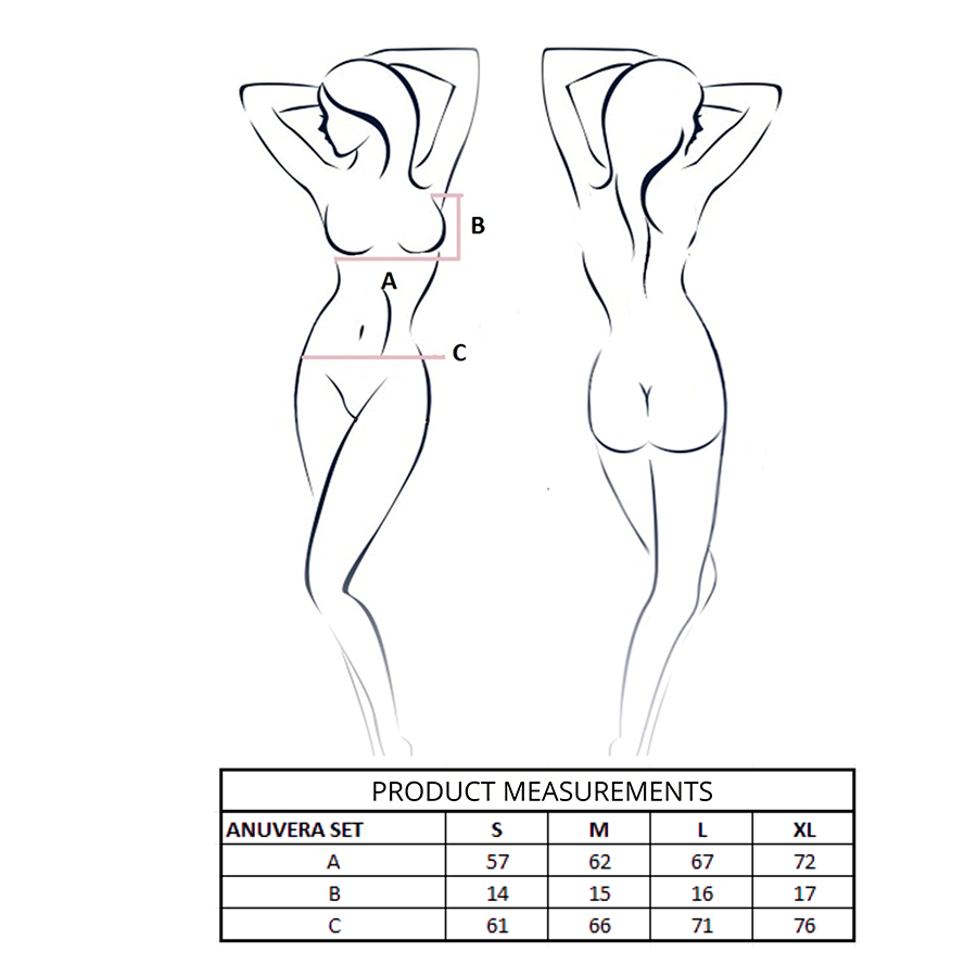 PASSION - ANUVERA BRA + THONG SET WHITE L/XL