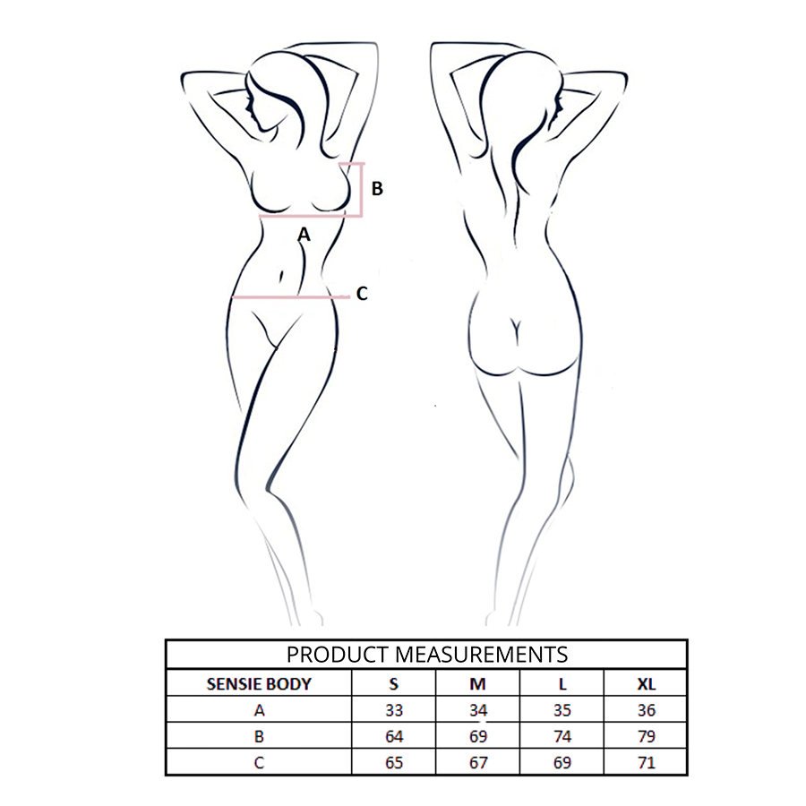 PASSION - SENSIE BODY BURGUNDY S/M