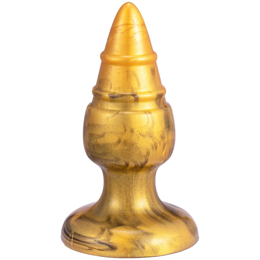 SILEXD - GOLDY ANAL PLUG FANTASY LIQUID SILICONE THERMOREACTIVE GOLDEN 9.2 CM