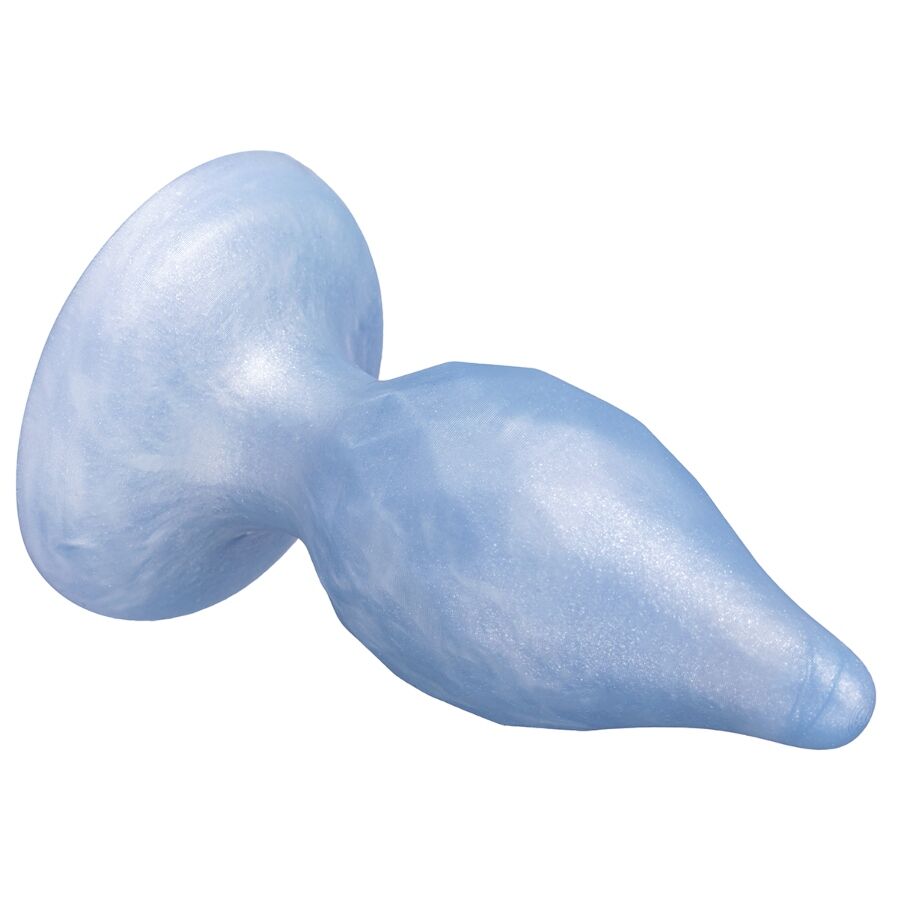 SILEXD - DIAMOND ANAL PLUG FANTASY LIQUID SILICONE THERMOREACTIVE PEARL BLUE 9.2 CM