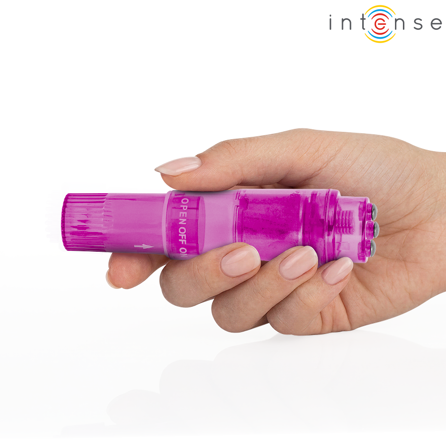 INTENSE - KURT MINI MASSAGER WITH 4 INTERCHANGEABLE HEADS PINK