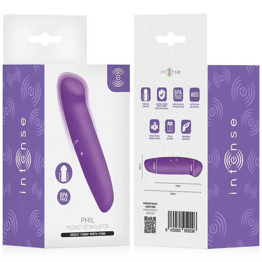 INTENSE - PHIL G-SPOT VIBRATOR PURPLE 13 CM