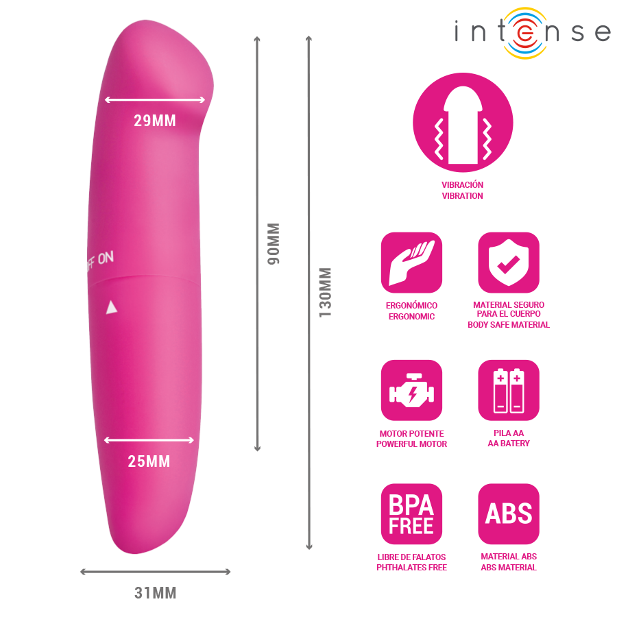 INTENSE - PHIL G-SPOT VIBRATOR PINK 13 CM