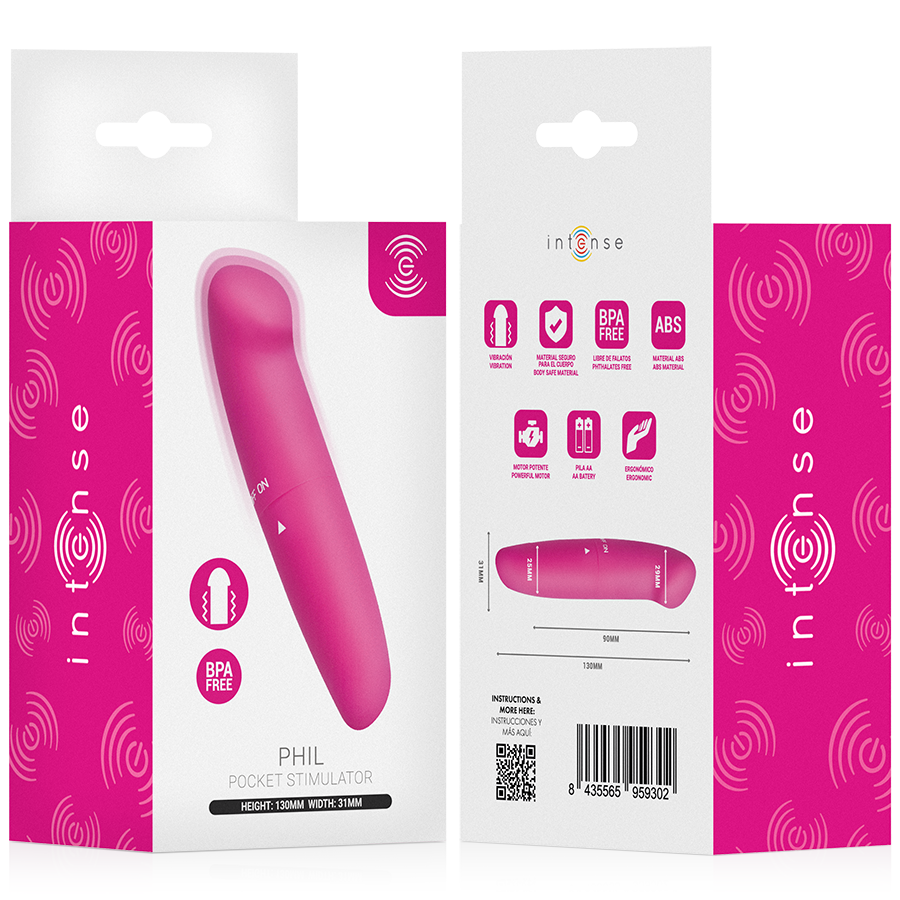 INTENSE - PHIL G-SPOT VIBRATOR PINK 13 CM