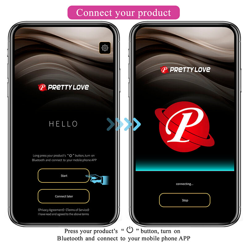 PRETTY LOVE - HAZELYNN 12 FUNCTION APP CONTROL MASSAGER PINK