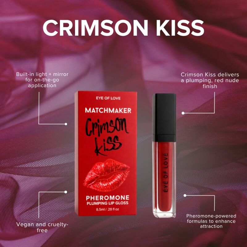 EYE OF LOVE - MATCHMAKER CRIMSON KISS RED LIP GLOSS VOLUMIZING EFFECT WITH PHEROMONES 8.5 ML