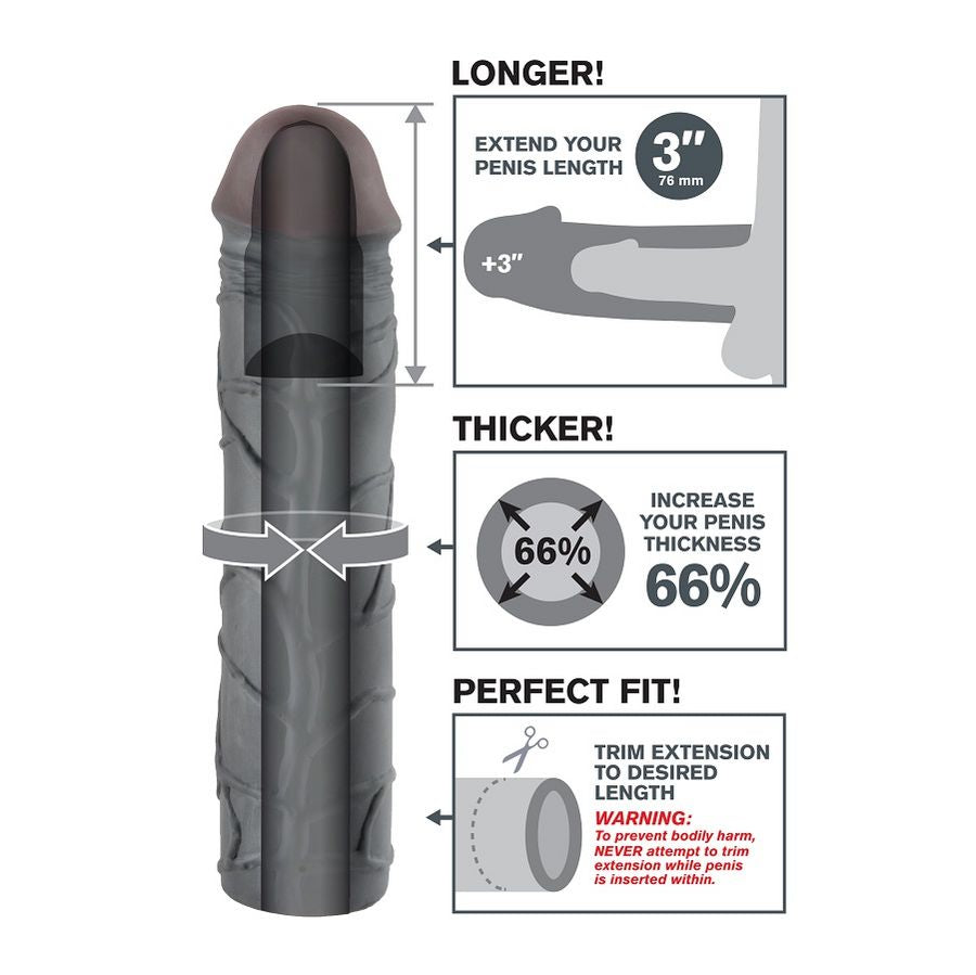 FANTASY X- TENSIONS - MEGA 3 EXTENSIÓN NEGRA