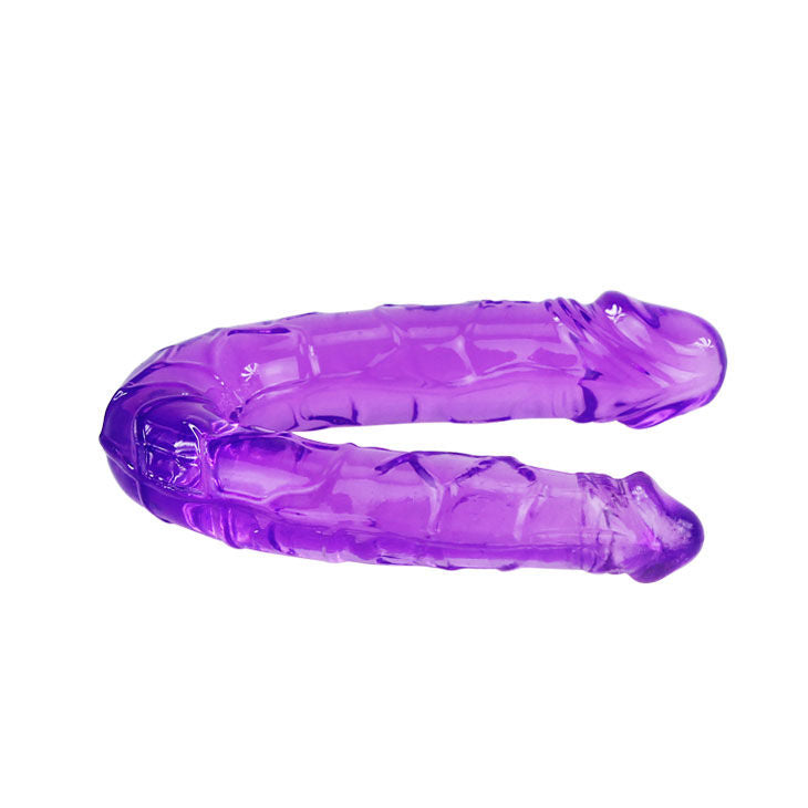 BAILE - DILDO DUPLO EM GEL FLEXÍVEL LILÁS