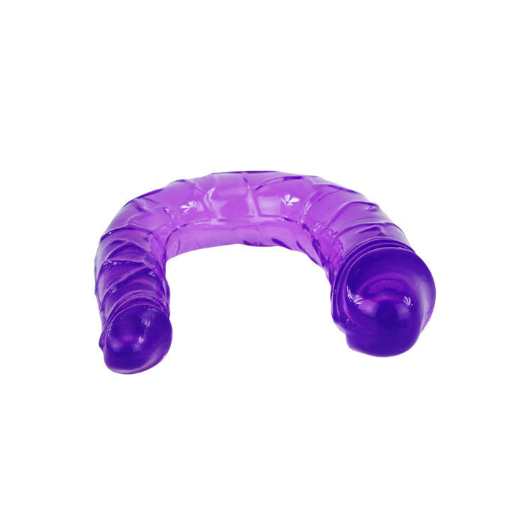 BAILE - DILDO DUPLO EM GEL FLEXÍVEL LILÁS