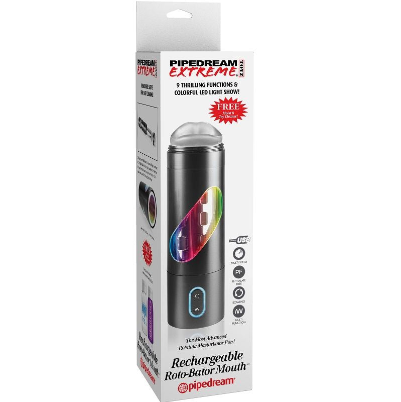 EXTREME TOYZ - MASTURBADOR MASCULINO ROTO BATOR USB BOCA