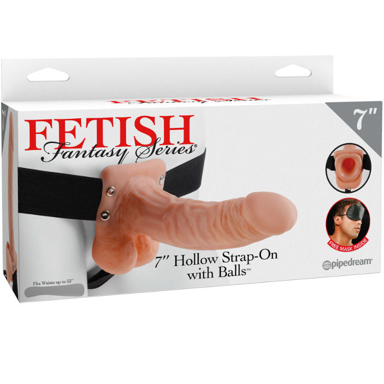 FETISH FANTASY SERIES - SÉRIE 7 STRAP-ON OCO COM BOLAS 17,8CM COR CARNE
