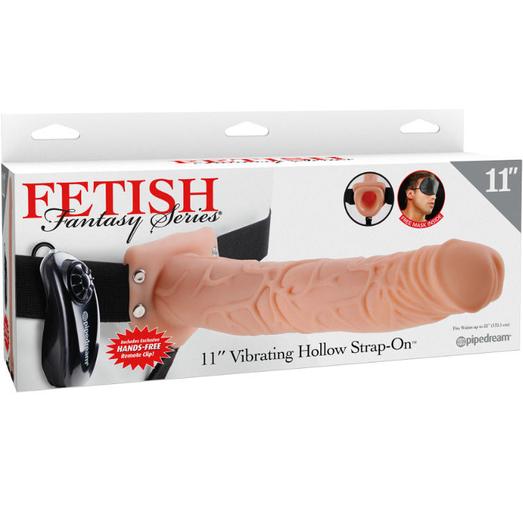 FETISH FANTASY SERIES - SÉRIE 11 VIBRADOR DE STRAP-ON OCO COM BOLAS 27,9CM COR DE CARNE