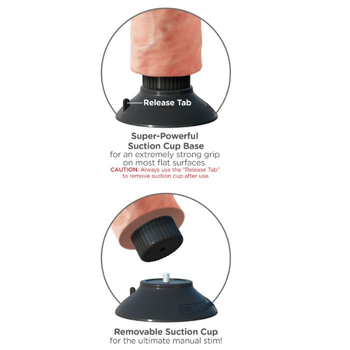 KING COCK - PENE VIBRADOR DE 17,78 CM COLOR CARNE