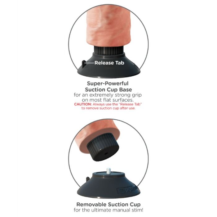 KING COCK - PENE VIBRADOR CON BOLAS DE 17,78 CM COLOR CARNE